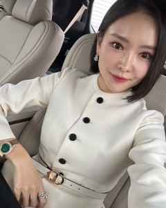 ODM belt waist white elegant casual pretty top