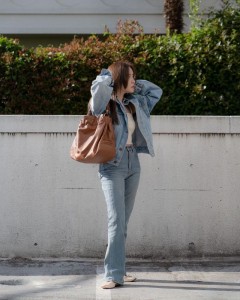 Factory made simple loose short denim casual coat