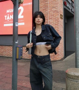 Womenswear Design Casual Crop Jacket 2 Piece Pants Set