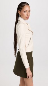 PU Leather Slim-fit Short Zipper Long-sleeved Jacket