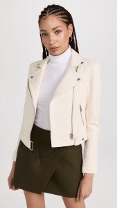 PU Leather Slim-fit Short Zipper Long-sleeved Jacket