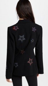 Embroidered Suit Loose Star Embellished Suit Jacket
