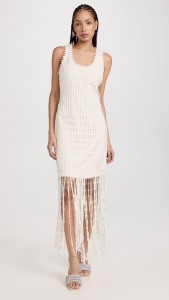 ODM Hollow round neck fringe elegant party dress