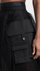 Sexy See-through Mesh Patchwork High Waist Skirt