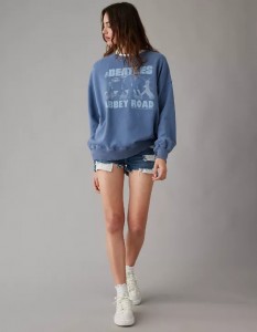 Oversized Beatles Graphic Sweatshirt
