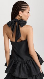 OEM Stylish halter mini ruffles dress