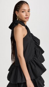 OEM Stylish halter mini ruffles dress