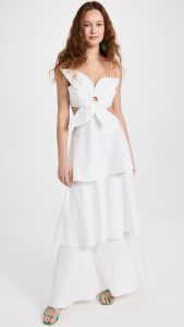 Sexy Backless Peplum Tiered Halter Midi Dress