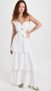 Sexy Backless Peplum Tiered Halter Midi Dress