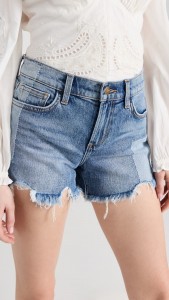 Summer Raw Edge A-line Wide-leg Pants High Waist Denim Shorts
