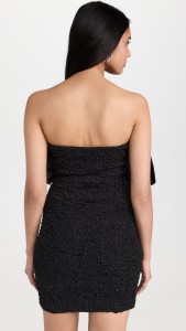 OEM Elegant breast wrap sexy hip wrap black ruffled dress