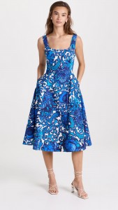 Vacation Style Printed Halter Midi Dress