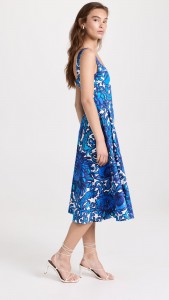 Vacation Style Printed Halter Midi Dress