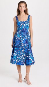 Vacation Style Printed Halter Midi Dress