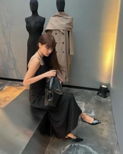 Custom bandage blackless straight black elegant maxi dress