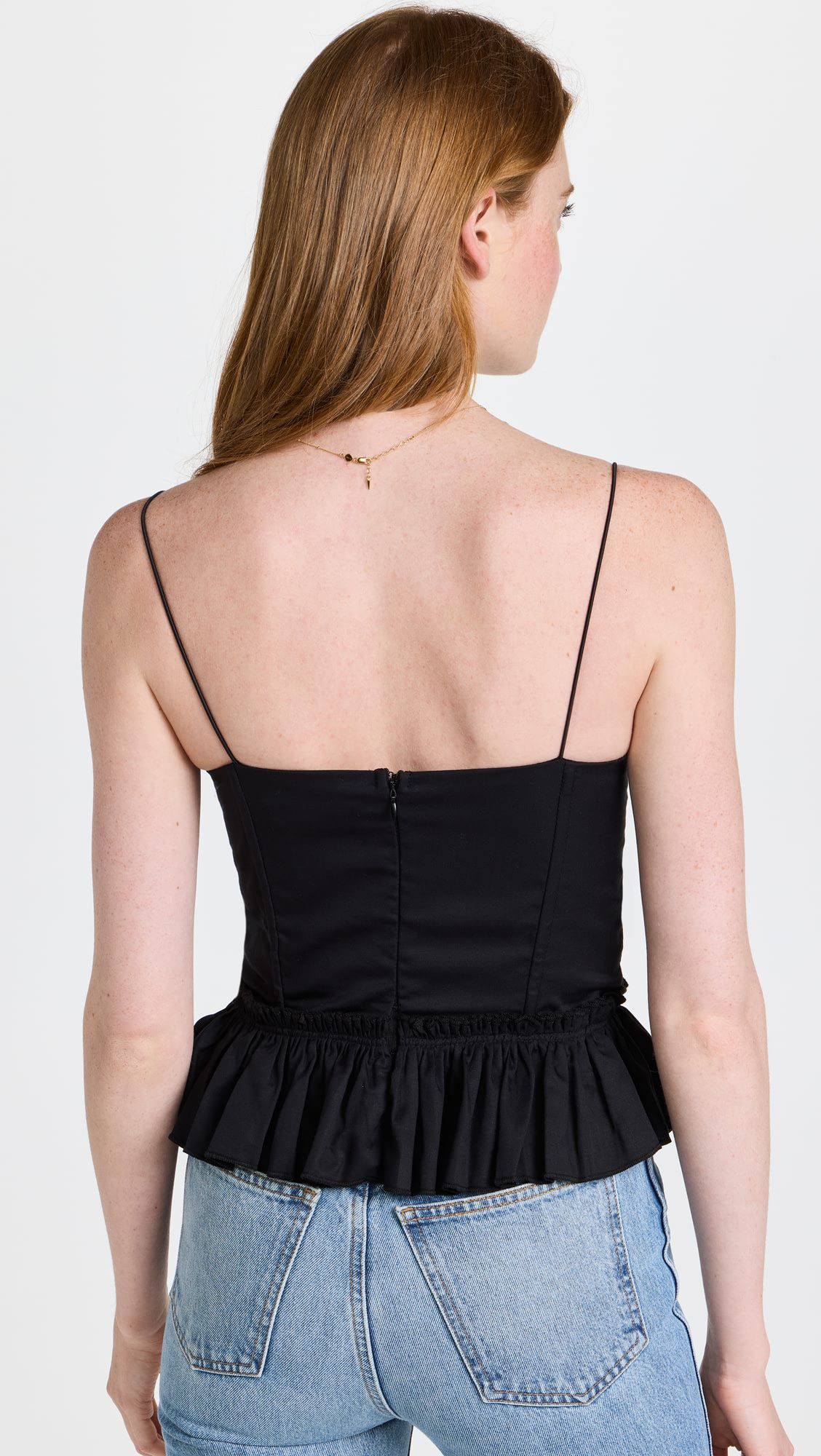 Custom Pure Color Sexy Backless Pleated Halter Top
