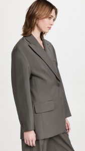 New Commuter Fashion Casual Diagonal Button Suit Jacket