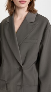 New Commuter Fashion Casual Diagonal Button Suit Jacket