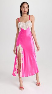 Club Dress Lace V-neck Slit Halter Midi Dress