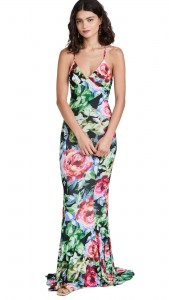 Sexy Backless V-neck Floral Printing Slim Fit Halter Maxi Dress
