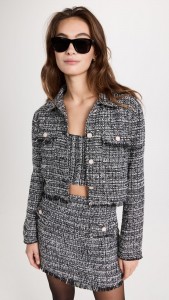 Factory made Raw edge short style fashion skirt three-piece set