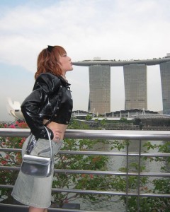 Black motorcycle riveted leather coat short coat