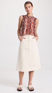 Colour Mixture Sleeveless Hollow Out Fringe Hem Knit Top