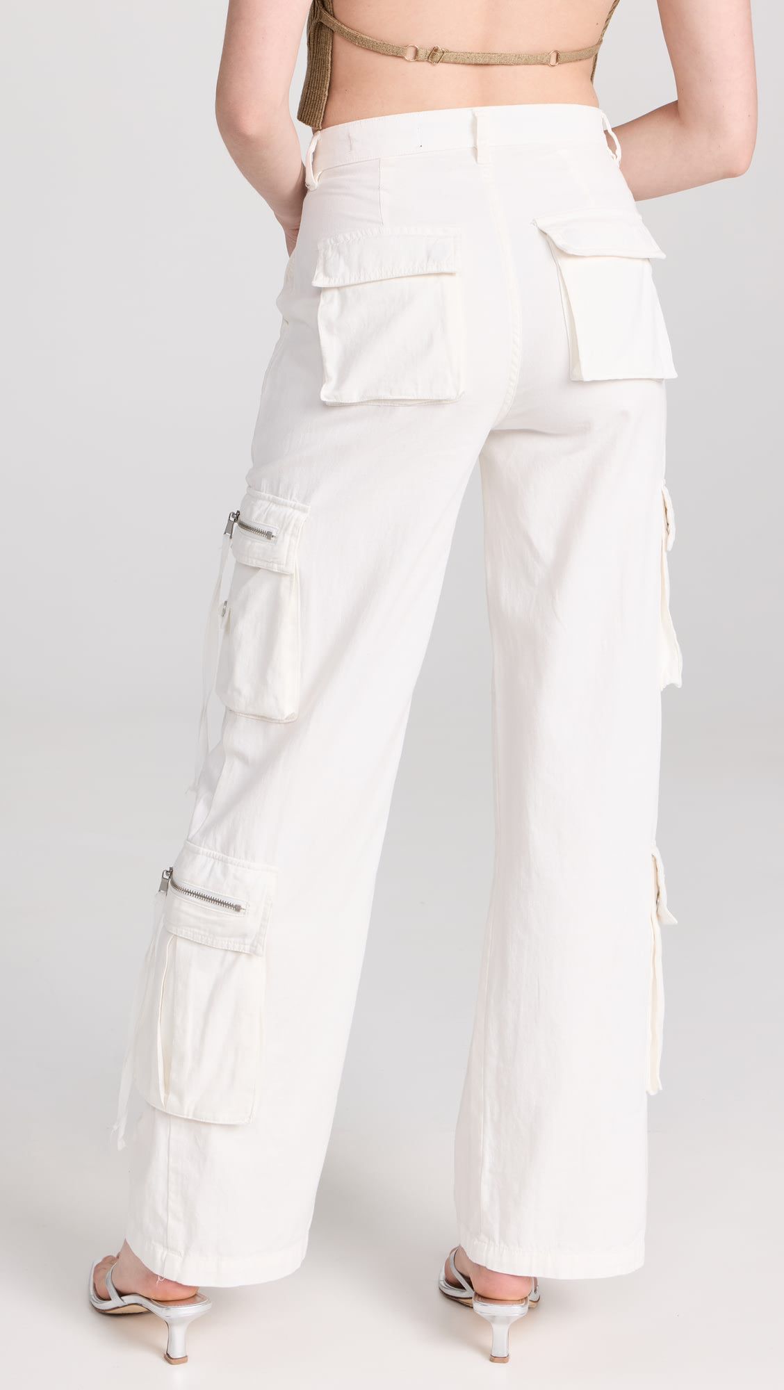 Zipper Feature Pocket High-waisted Cargo Pant