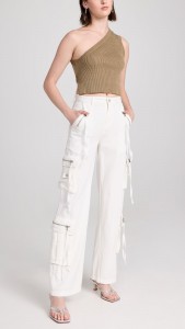 Zipper Feature Pocket High-waisted Cargo Pant