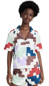 OEM Patchwork color block movement simple matching suit