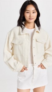 Made in china Beige elegant tweed stylish breast pocket short jacket