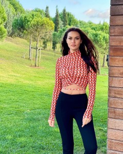 Factory Custom Plaid Long Sleeves Ruffle Crop Top