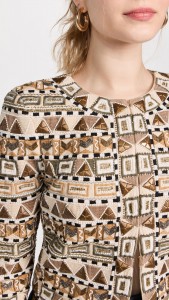 Made in china Round neck short fashion style long-sleeved coat