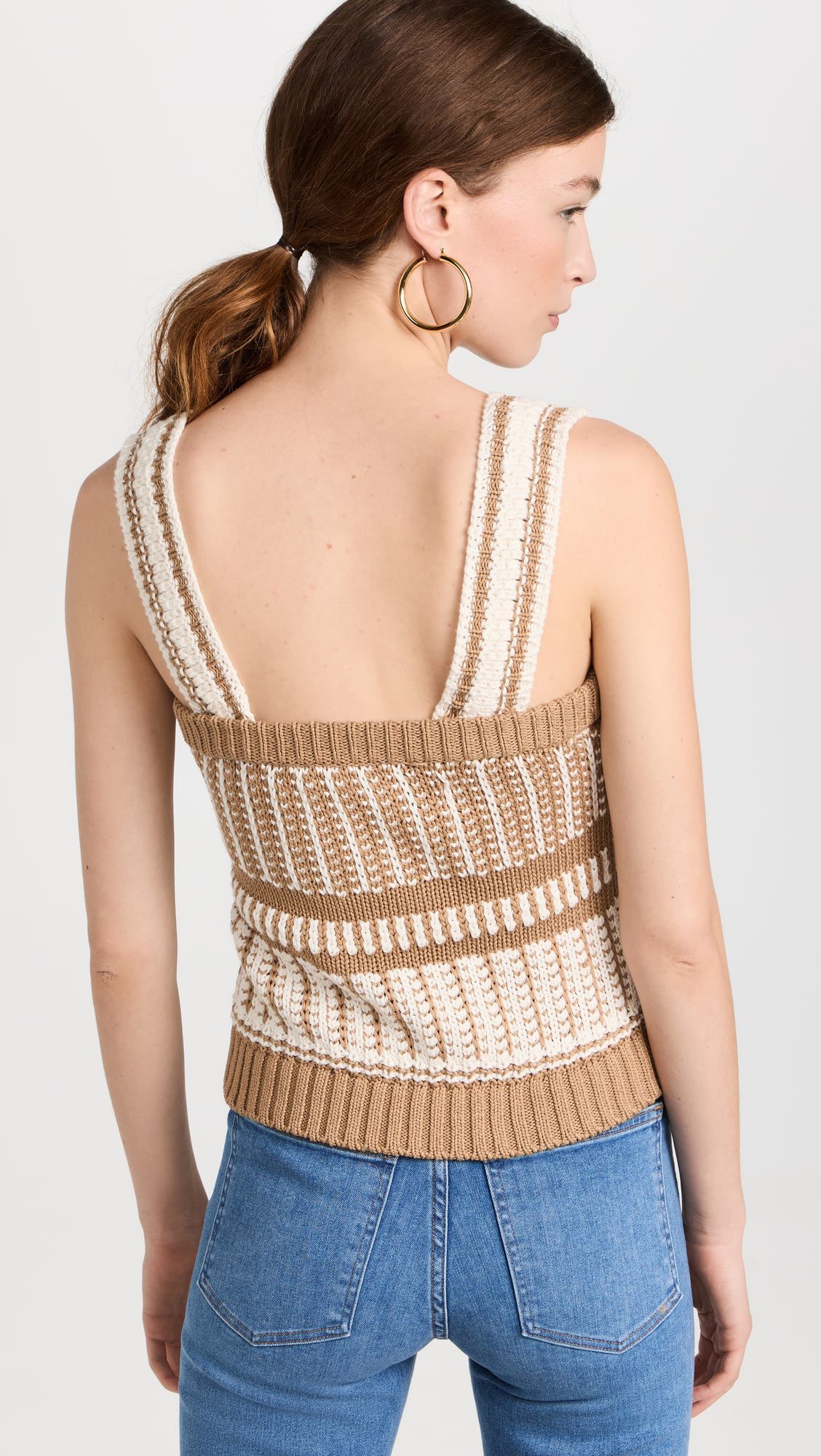 Made in china Knit strap colorful striped slimming vest