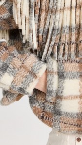 OEM Color matching fringe braided short button jacket