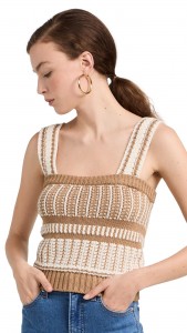 Made in china Knit strap colorful striped slimming vest