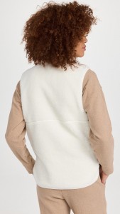 OEM Lamb wool zip-up collar stand-up vest