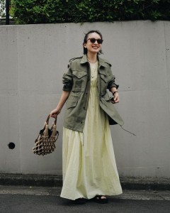 ODM fold belt pleats solid color bubble sleeve dress