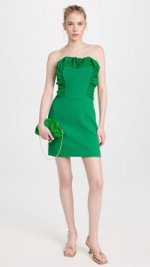 sexy backless evening dress ruffle strapless mini dress