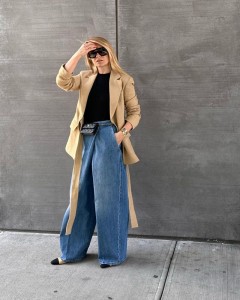 Factory made casual simple long belt  suit jacket