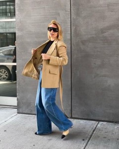 Factory made casual simple long belt  suit jacket