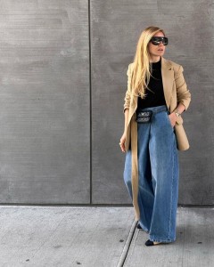 Factory made casual simple long belt  suit jacket