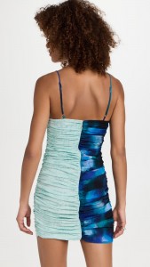 Slim sexy dress spliced straps bodycon mini dress