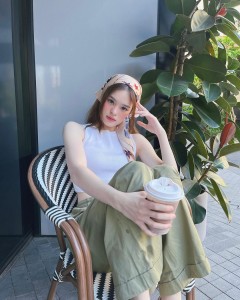 Army Green High Waist Loose Pant