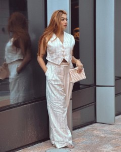 Sleeveless Top & Pants 2 Piece Stripe Set