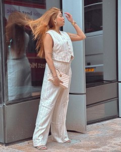 Sleeveless Top & Pants 2 Piece Stripe Set
