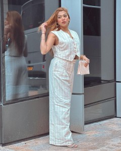 Sleeveless Top & Pants 2 Piece Stripe Set