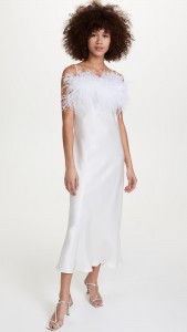 sexy evening dress feathers halter midi dress