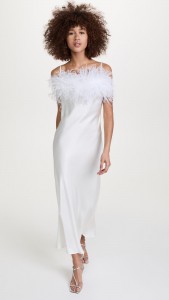 sexy evening dress feathers halter midi dress