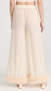 Factory wholesale feather casual simple fashion high waist pants